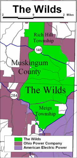 location of the Wilds in Ohio